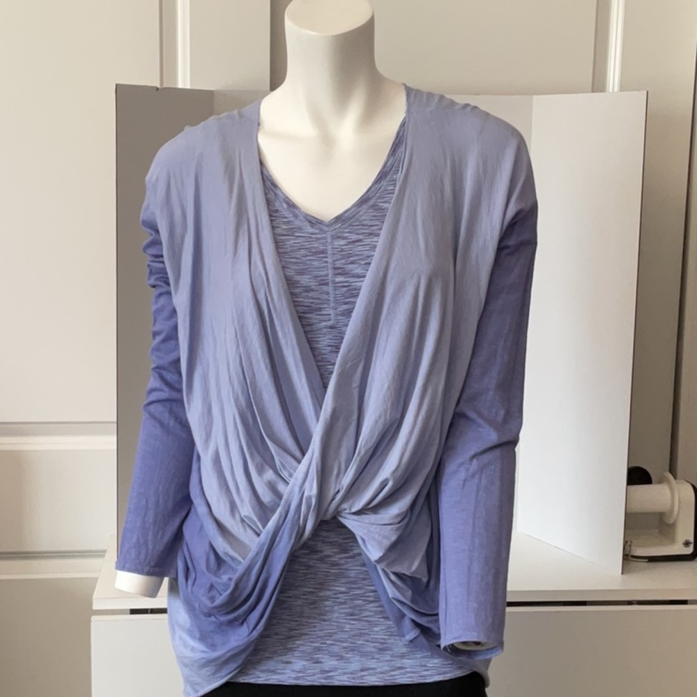 Lucy Brand Purple Drape Front Top and fitted Lucy Brand Tank